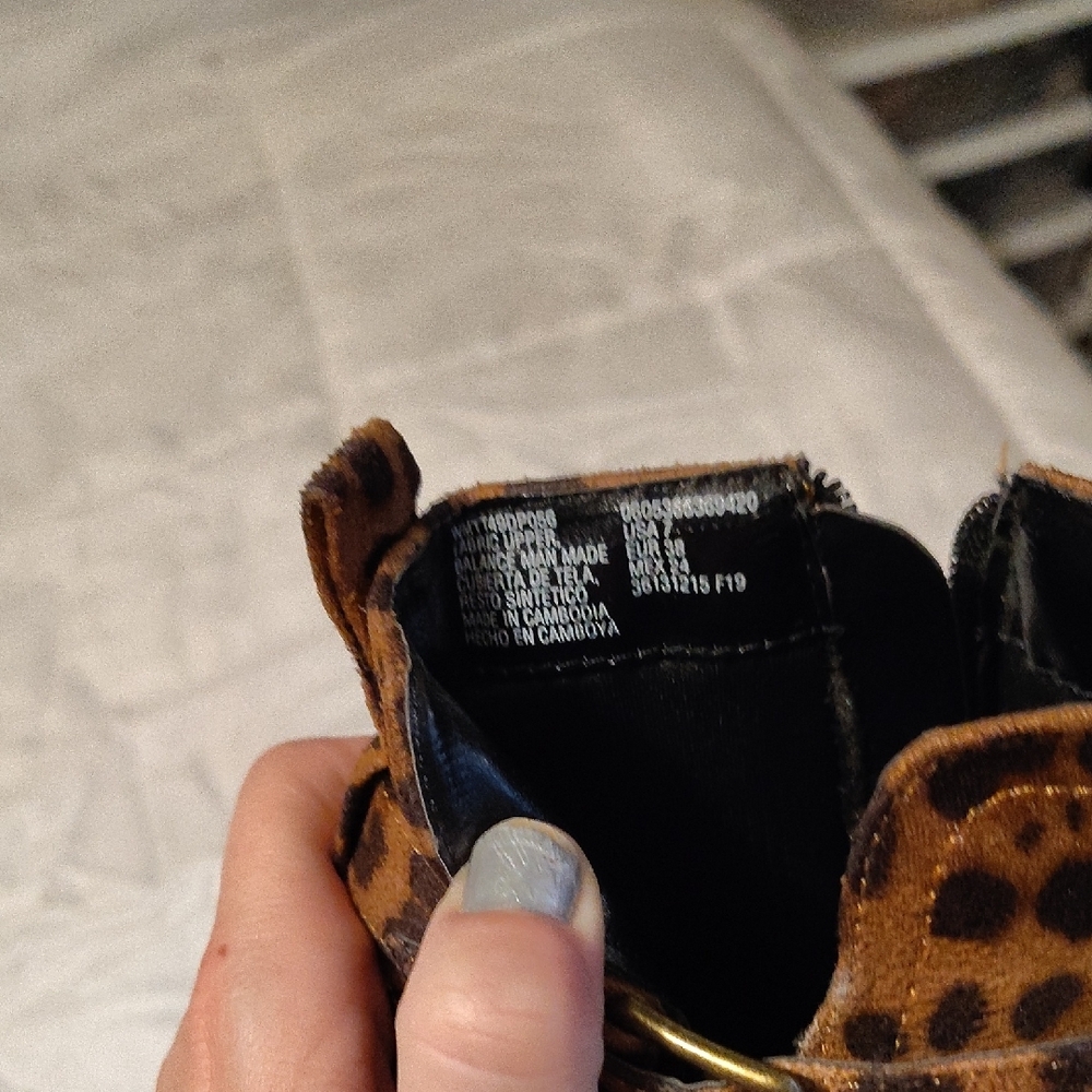 Time and Tru Brown Leopard Ankle Booties - Picture 2 of 4